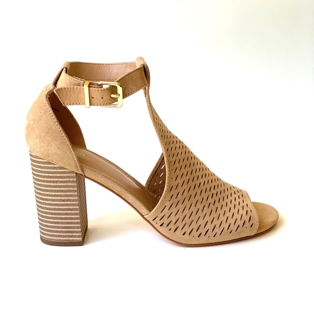 Express Perforated Peep Toe Sandals